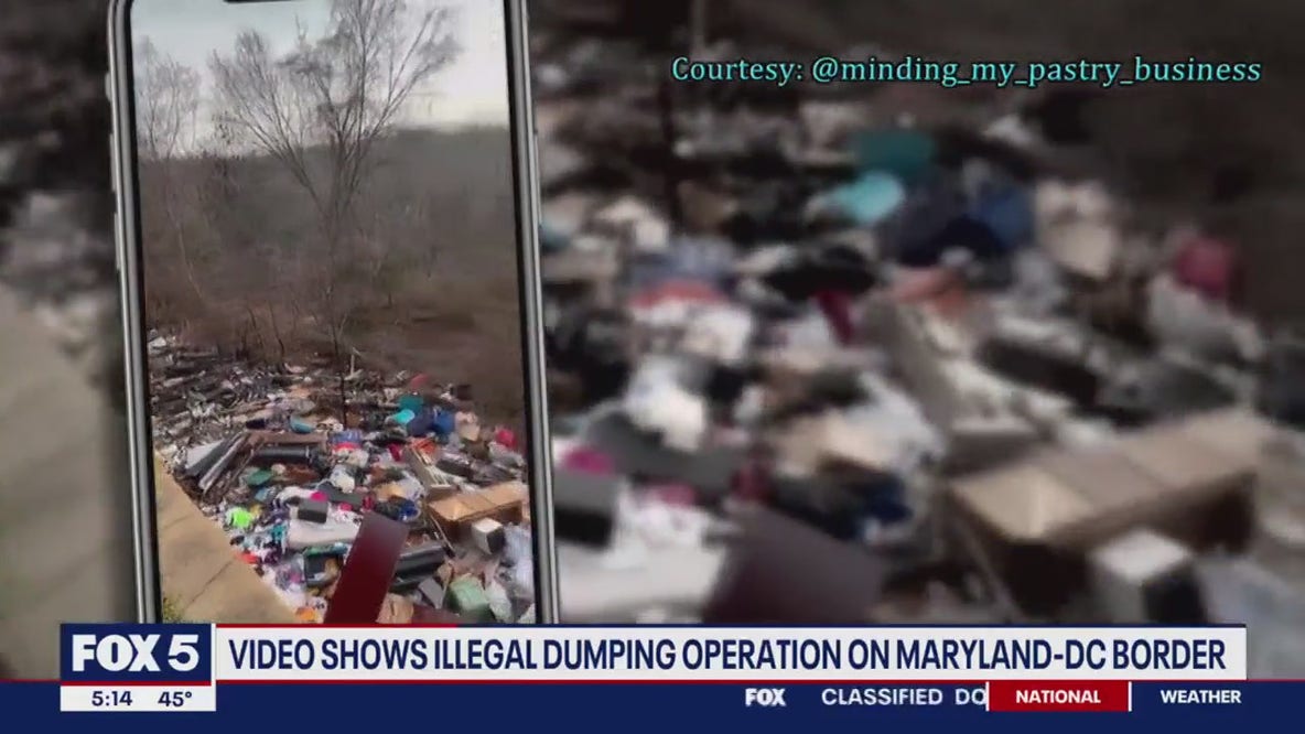 Video reveals illegal dumping operation on Maryland-DC border